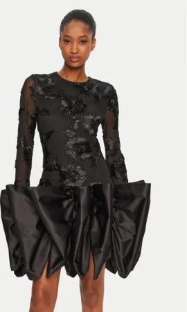 ROTATE Coctailkleid 114036100 Schwarz Slim Fit