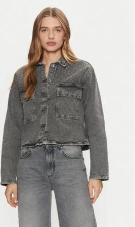 Vero Moda Jeansjacke Ellas 10321886 Grau Regular Fit
