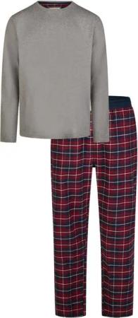 Phil & Co. Schlafanzug Herren Pyjama mit Flanell Hose (2 tlg) Modisches Design