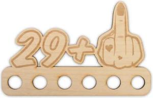 Kreative Feder Glückwunschkarte Geldgeschenk zum 16. - 85. Geburtstag für Frauen, Origineller Wunscherfüller „Mittelfinger" aus Holz für Geldscheine