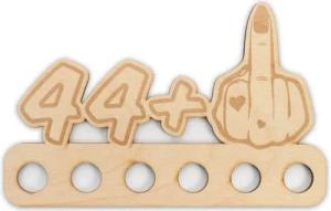 Kreative Feder Glückwunschkarte Geldgeschenk zum 16. - 85. Geburtstag für Frauen, Origineller Wunscherfüller „Mittelfinger" aus Holz für Geldscheine