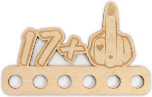 Kreative Feder Glückwunschkarte Geldgeschenk zum 16. - 85. Geburtstag für Frauen, Origineller Wunscherfüller „Mittelfinger" aus Holz für Geldscheine
