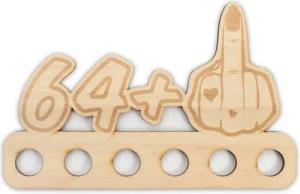 Kreative Feder Glückwunschkarte Geldgeschenk zum 16. - 85. Geburtstag für Frauen, Origineller Wunscherfüller „Mittelfinger" aus Holz für Geldscheine