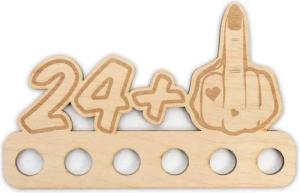 Kreative Feder Glückwunschkarte Geldgeschenk zum 16. - 85. Geburtstag für Frauen, Origineller Wunscherfüller „Mittelfinger" aus Holz für Geldscheine