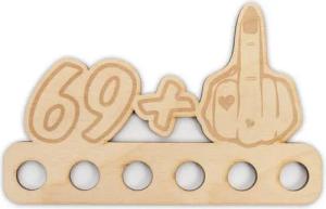 Kreative Feder Glückwunschkarte Geldgeschenk zum 16. - 85. Geburtstag für Frauen, Origineller Wunscherfüller „Mittelfinger" aus Holz für Geldscheine
