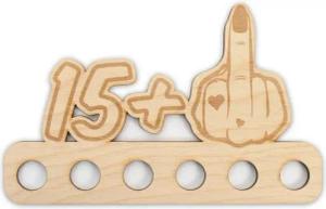 Kreative Feder Glückwunschkarte Geldgeschenk zum 16. - 85. Geburtstag für Frauen, Origineller Wunscherfüller „Mittelfinger" aus Holz für Geldscheine