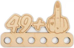 Kreative Feder Glückwunschkarte Geldgeschenk zum 16. - 85. Geburtstag für Frauen, Origineller Wunscherfüller „Mittelfinger" aus Holz für Geldscheine