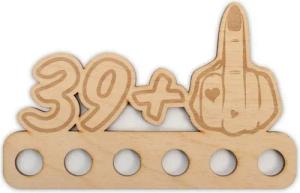 Kreative Feder Glückwunschkarte Geldgeschenk zum 16. - 85. Geburtstag für Frauen, Origineller Wunscherfüller „Mittelfinger" aus Holz für Geldscheine