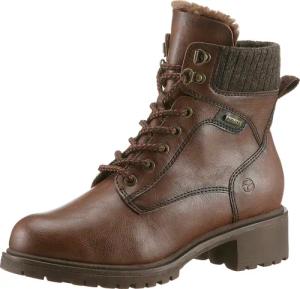 Tamaris Winterboots, Blockabsatz, Schnürboots, Winterstiefelette mit Duo Tex-Ausstattung