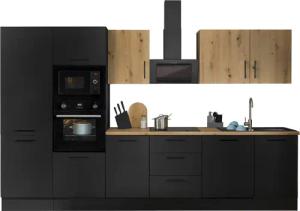 BASIC by Balculina Küchenzeile "Turin", Breite 340 cm, wahlweise mit E-Geräten
