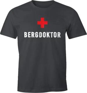 MoonWorks Print-Shirt Herren T-Shirt Bergdoktor Fun-Shirt Apre Ski Party-Shirt Moonworks® mit Print