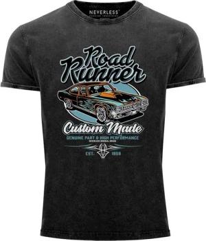 Neverless Print-Shirt Neverless® Herren T-Shirt Vintage Shirt Printshirt Roadrunner mit Print
