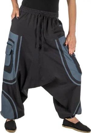 KUNST UND MAGIE Haremshose Unisex Haremshose Goa Hose Pluderhose Cargo Damen Herren