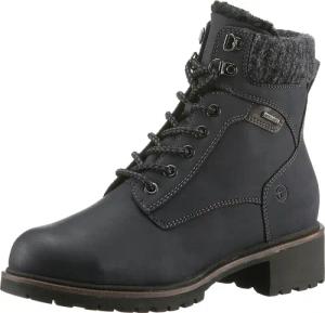 Tamaris Winterboots, Blockabsatz, Schnürboots, Winterstiefelette mit Duo Tex-Ausstattung
