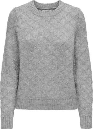 ONLY Rundhalspullover "ONLALBA L/S GLITTER O-NECK CC KNT"