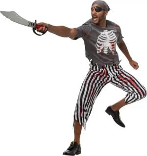 dressforfun Kostüm Herrenkostüm Gruseliger Zombie Pirat, Gruseliges, blutbeschmiertes Piraten-Outfit