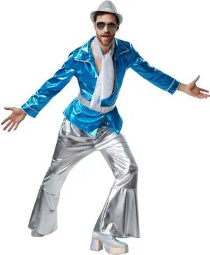 dressforfun Hippie-Kostüm Herrenkostüm Disco Master, Schillerndes Disco-Outfit aus Glanzstoff