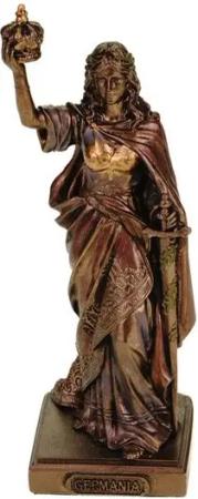 Vogler Dekofigur Germanische Göttin Germania bronzefarben by Veronese Miniatur 10 cm