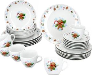 MamboCat Kombiservice 30tlg Kombiservice Candyman Porzellan 6 Personen Teller Weihnachten, Porzellan, Weihnachtsgeschirr, Winter, Weihnachtsset, Geschirr, Advent