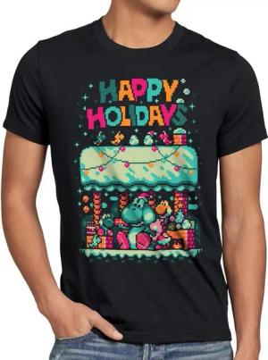 style3 T-Shirt Happy Holidays Sweater 6Bit xmas pulli weihnachtsbaum