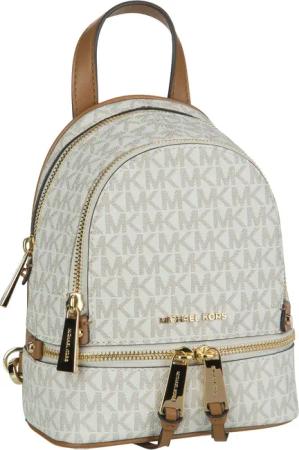Michael Kors Rhea Zip XS Messenger Backpack MK Signature  in Weiß (2.4 Liter), Rucksack / Backpack