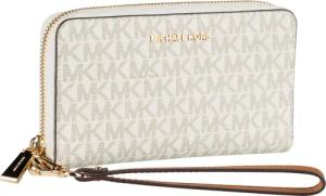 Michael Kors Jet Set LG Flat MF Phone Case MK Signature  in Weiß (0.5 Liter), Abendtasche & Clutch