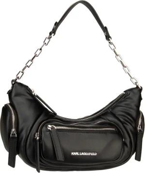 Karl Lagerfeld K/City MD Shoulderbag in Schwarz (7.9 Liter), Schultertasche