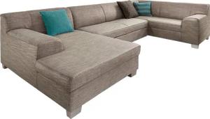DOMO collection Wohnlandschaft Amando in vielen Bezugsvarianten, auch in Leder, komfortabel, U-Form, wahlweise mit Bettfunktion, fester Sitzkomfort, frei im Raum stellbar