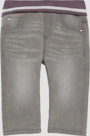 s.Oliver Stoffhose Wärmende Jeans mit Glitzer-Umschlagbund Glitzergarn