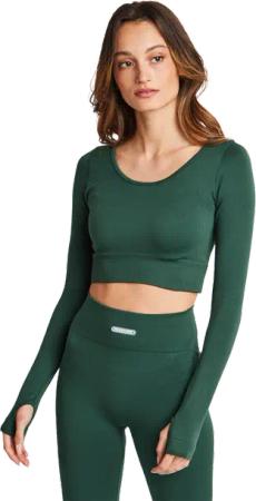 Peach Fit Amber Seamless Damen T-Shirts - Grün - Größe: M - Poly Spandex - Foot Locker