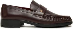 Tommy Hilfiger Slipper Loafer Soft Nappa Pleated Toe FW0FW08362 Dunkelrot