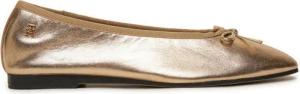 Tommy Hilfiger Ballerinas Ballerina Soft Leather Metallic FW0FW08452 Goldfarben