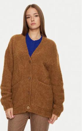 American Vintage Strickjacke Zolly ZOL19CH24 Braun Loose Fit