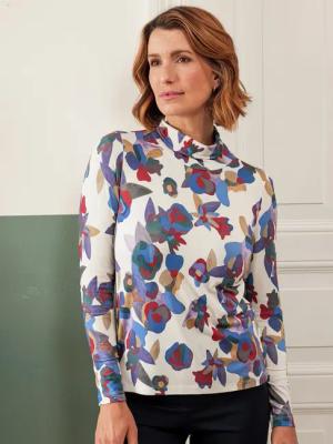 Viskose-Shirt Rollkragen