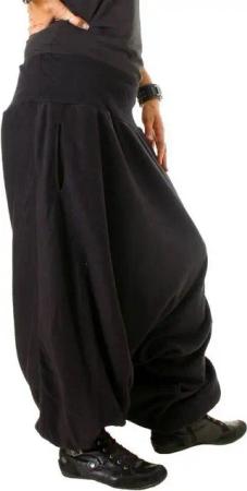 Vishes Fleecehose Haremshose aus Fleece Einheitsgröße/Lange Größe Pumhose, Pluderhose, Yogahose