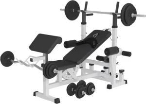 GORILLA SPORTS Kraftstation Hantelbank - Hantelset 100 kg, Ablage, Verstellbar - Trainingsbank