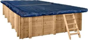Poolomio Pool-Abdeckplane Winterabdeckung für Holzpools
