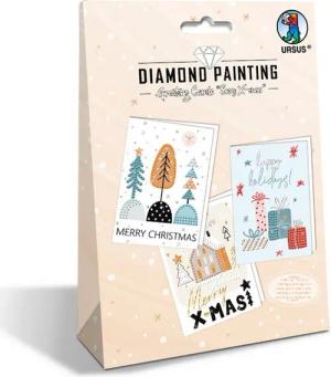 URSUS Malvorlage Diamond Kartenset, 3 Stück