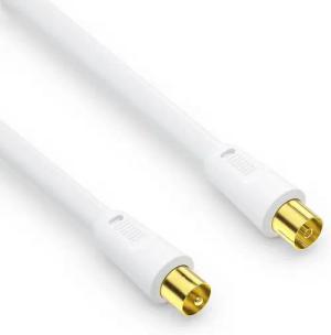 conecto conecto TV/SAT Antennenkabel, Koaxial Kabel, weiß TV-Kabel, (500 cm)