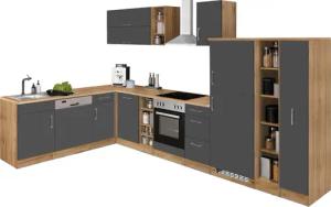 KOCHSTATION Winkelküche "KS-Colmar", mit E-Geräten, Stellbreite 210/360 cm