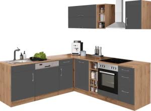KOCHSTATION Winkelküche "KS-Colmar", mit E-Geräten, Stellbreite 210/240 cm