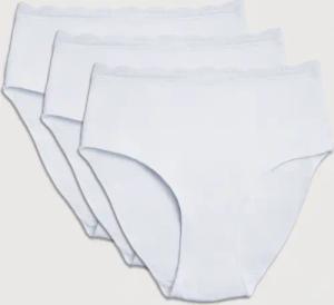 YSABEL MORA Taillenslip "BASIC COLLECTION COTTON WITH LACE", (3er Pack), hochgeschnitten und mit zarter Spitze verfeinert
