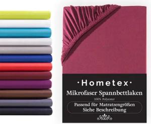 Hometex Premium Textiles Spannbettlaken Mikrofaser Spannbettlaken, In vielen Größen und Farben