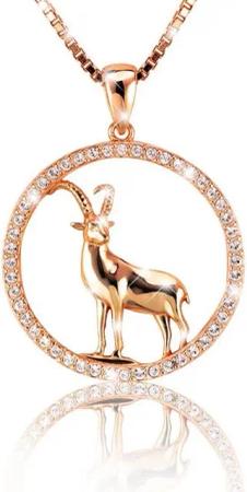 PAVELS Kette mit Anhänger Steinbock, Elegante Sternzeichenkette für den Steinbock