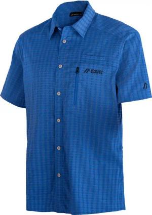 Maier Sports Outdoorhemd Mats S/S He-Hemd 1/2 Arm el. BLUE / BROWN CHECK