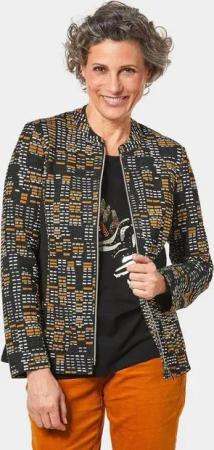 GOLDNER Blouson Sportive Jacquardjacke mit Reißverschluß Ohne