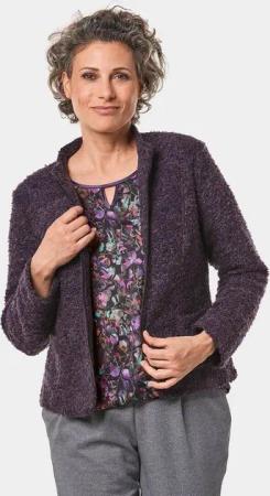GOLDNER Blouson Kuschelweiche Bouclé-Jacke Ohne