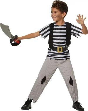 dressforfun Piraten-Kostüm Jungenkostüm Kühner Pirat, Piraten-Outfit im Fransen-Look