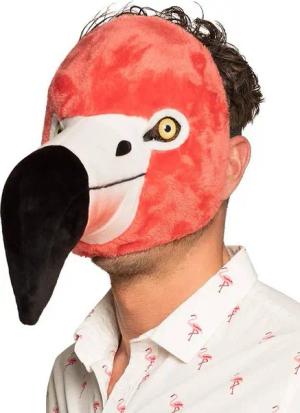 Boland Verkleidungsmaske Plüschmaske Flamingo, Lustige Vogelmaske für Karneval und Festivals