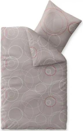 aqua-textil Bettwäsche Trend Bettgarnitur Renforcé Reißverschluss 155x220cm Cora, Baumwolle, 2 teilig